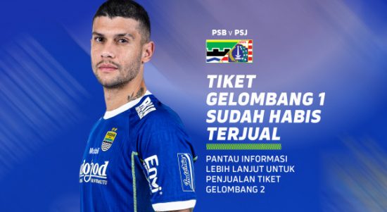 Penjualan tiket untuk pertandingan Persib vs Persija yang dimainkan di Stadion Gelora Bandung Lautan Api (GBLA), 2 Oktober 2022 mendatang, sudah mencapai 15.000. Foto: Persib Bandung.